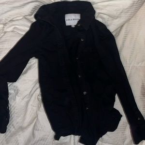 Lola River Black Button Up